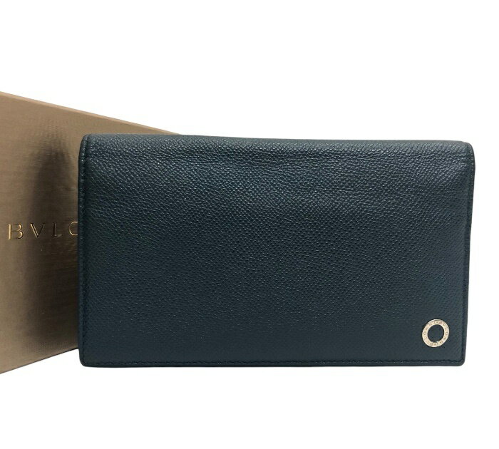Rakuten - BVLGARI ブルガリ/282102/レザーロングウォレット 長財布/ブルーグリーン/外箱付き/FB3770