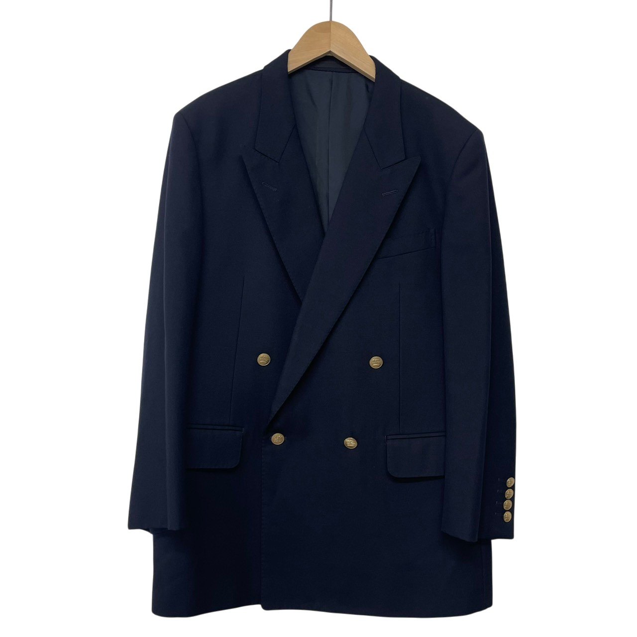 Rakuten - BURBERRY/バーバリー/ダブル/ネイビー/ブレザー/金ボタン/タスマニアウール/日本製/RS1427