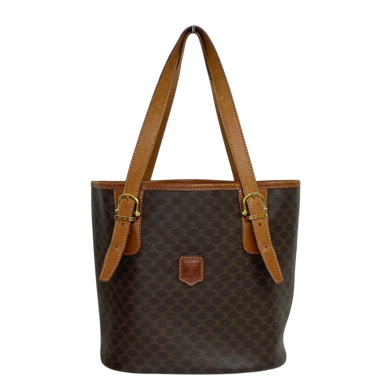 Rakuten - CELINE/セリーヌ/マカダム柄/トートバッグ/バケツ型/ブラウン系/レディース/RS1468