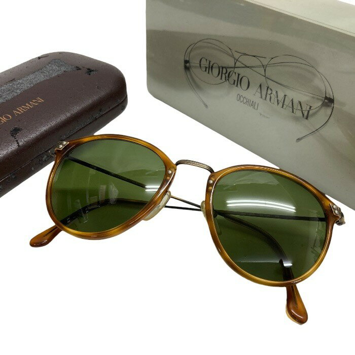 GIORGIO ARMANI ジョルジオアルマーニ/ヴィンテージ/べっ甲柄サングラス/サングラス/318 005/ブラウン×グリーン系/FB4430