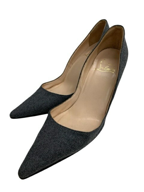 Rakuten - Christian Louboutin/クリスチャンルブタン/パンプス/グレー/サイズ37.5/ウール/レディース/FC3621