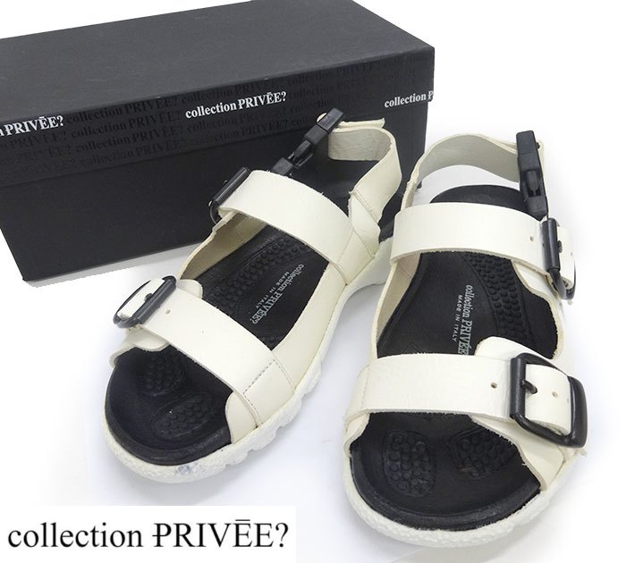 Rakuten - COLLECTION PRIVEE?/コレクションプリヴェ/スポーツサンダル/サイズ36/約23cm/ホワイト/イタリア製/FF2424