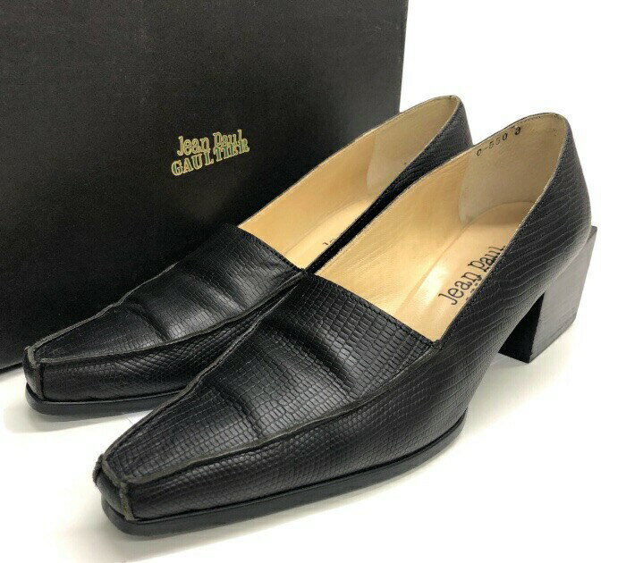 Rakuten - 美品/Jean Paul Gaultier/ジャンポールゴルチェ/レザー/ハイヒールローファー/サイズ3/ブラック/レディース/FB3743