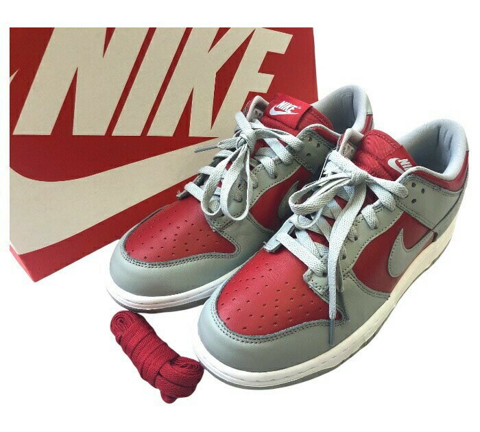未使用/タグ付き/NIKE DUNK LOW QS/ナイキ ダンク ロウ/FQ6965-600/スニーカー/27cm/レッド×グレー/メンズ/FB3526