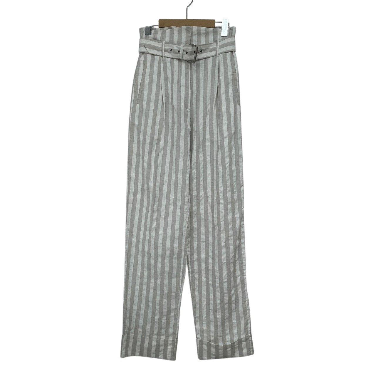 VIVIENNE WESTWOOD RED LABEL/ヴィヴィアンウエストウッド レッドレーベル/ストライプ/ハイウエスト/ベルト付/パンツ/サイズ40/レディース/RS2084