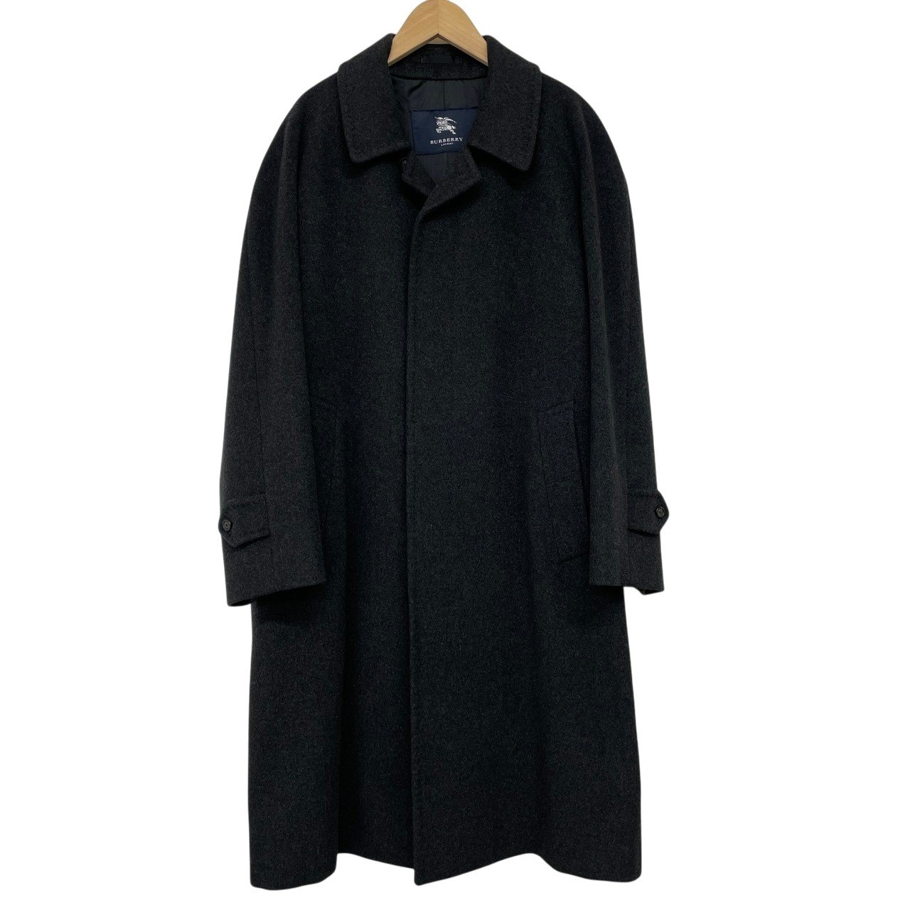 極美品　バーバリーロンドン　ステンカラーコート　カシミヤ　シルク　比翼　黒　L 楽天市場】バーバリー 比翼の通販