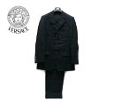 【値下げしました】【Gianni Versace】ジャンニヴェルサーチ 3B セットアップスーツ ネイビー 48 男性用 メンズ 【中古】