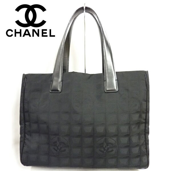 【楽天市場】【CHANEL】シャネル ニュートラベルライン トートMM トートバッグ ショルダーバッグ ブラック 黒 ナイロン【中古