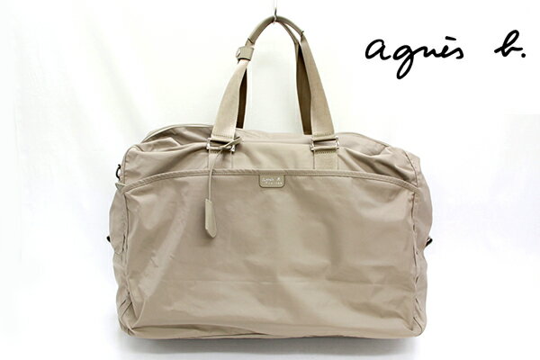 【agnis b.】アニエスベー ボヤージュ 2way ボストンバッグ ショルダーバッグ カーキ 美品 【中古】のサムネイル