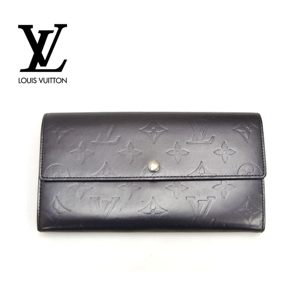 【LOUIS VUITTON】ルイヴィトン モノグラムマット ポルトフォイユ サラ 長財布 ノワール 黒 M65142 【中古】F75239