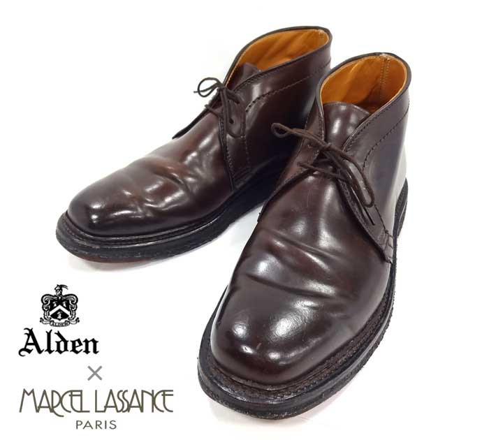 【Alden×Marcel Lassance】オールデン×マルセル・ラサンス チャッカ バーガンディ バリーラスト サイズ6 1/2D #1308Y RM0508 【中古】