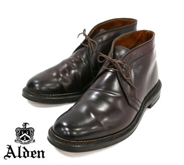 【ALDEN×UNITED ARROWS】オールデン×ユナイテッドアローズ別注 ＃1339 コードバン チャッカブーツ バリーラスト バーガンディ サイズ6 1/2D RM0664 【中古】