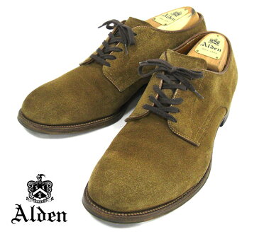 【ALDEN】オールデン #53504 スェードシューズ プレーン モディファイドラスト サイズ8 1/2D ブラウン ドレスシューズ ビジネス 紳士靴 スウェード メンズ 男性用 RM2856【中古】