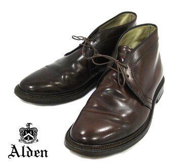 【ALDEN】オールデン #1357 チャッカブーツ レザー バリーラスト コードバン サイズ8 1/2D メンズ 男性用 革靴 カジュアル RM2283【中古】