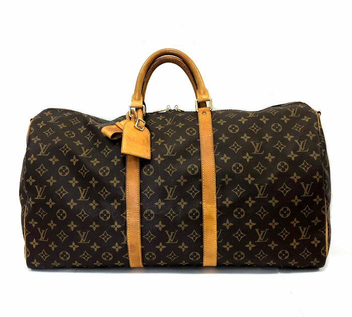 【LOUIS VUITTON】ルイヴィトン モノグラム バンドリエール キーポル55 ボストンバッグ ポワニエ ネームタグ付き 旅行 LV ストラップ欠品 RM3137 【中古】