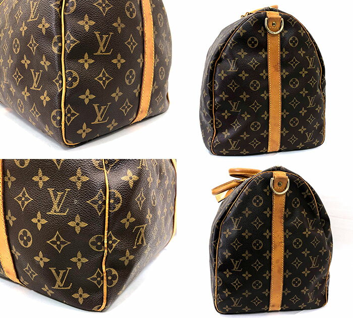 【LOUIS VUITTON】ルイヴィトン モノグラム バンドリエール キーポル55 ボストンバッグ ポワニエ ネームタグ付き 旅行 LV ストラップ欠品 RM3137 【中古】