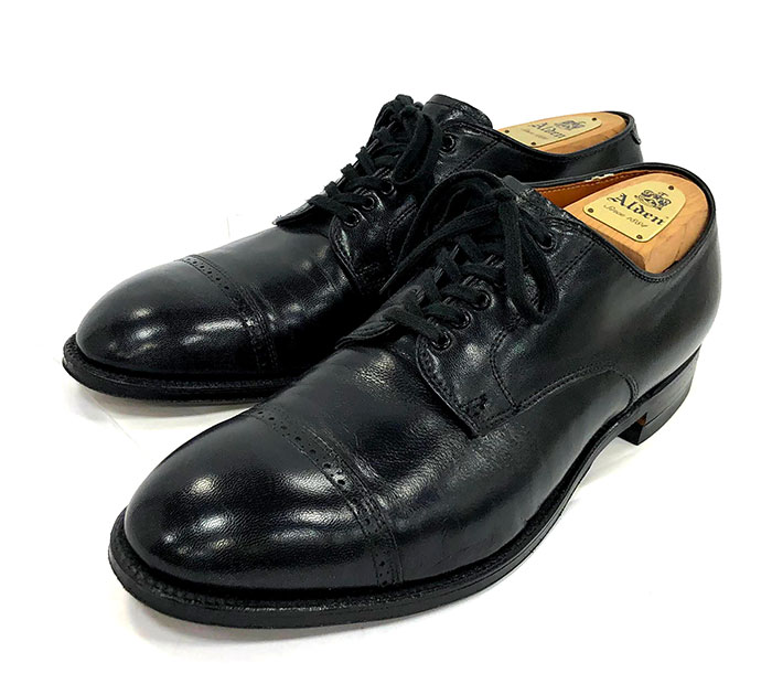 【ALDEN】オールデン ＃N3501 キッドレザー キャップトゥ ドレスシューズ モディファイドラスト サイズ10 1/2D ブラック 紳士靴 メンズ 革靴 made in USA RM3306【中古】