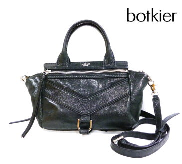 【botkier】ボトキエ レザー スタッズ 2WAY ショルダーバッグ トリガー ブラック 黒 革 レディース アメリカ製 フリンジ RM0251【中古】