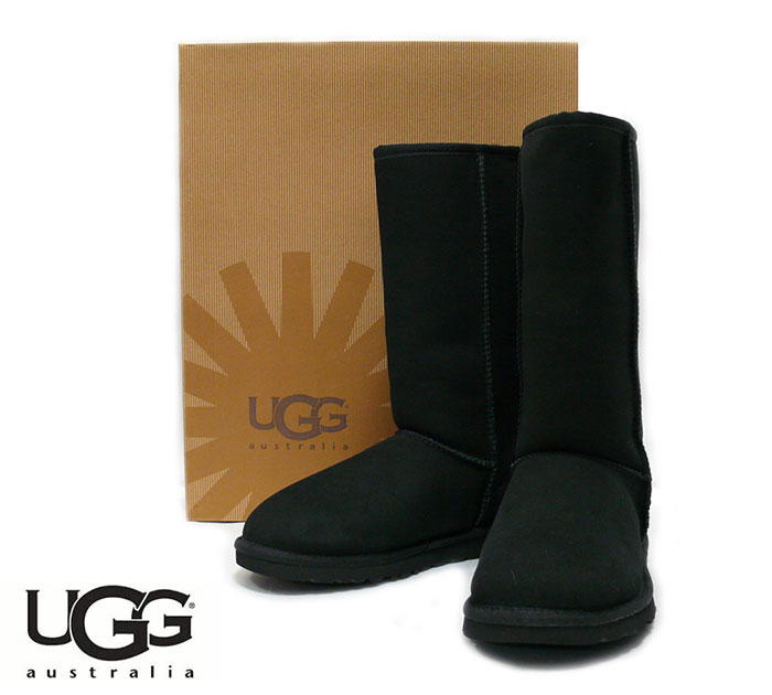 【UGG】アグ クラシックトール ブーツ ブラック サイズ23cm【中古】