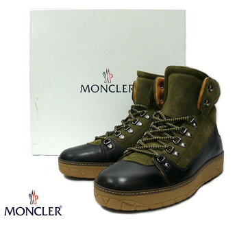 【MONCLER】モンクレール AILE FROIDE トレッキングブーツ カーキ×ダークブラウン サイズ43【中古】