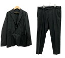 【DESIGNWORKS】デザインワークス 2B ジャケット パンツ サイズ48 ブラック セットアップ メンズ RA5463【中古】