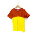 【PHATEE ORGANIC】ファッティ タイダイ深め オーガニックコットン S/S Tee サイズM イエロー×オレンジ 日本製 メンズ トップス RH05...
