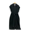 【LE CIEL BLEU】ルシェル ブルー Collarzip Up Dress ジレ ワンピース ブラック ロング サイズ36 レディース 女性用 RC4642【中古】