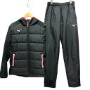 【MIZUNO】ミズノ モレリア 中綿 セットアップ サイズM ブラック メンズ 男性用 RA7778【中古】