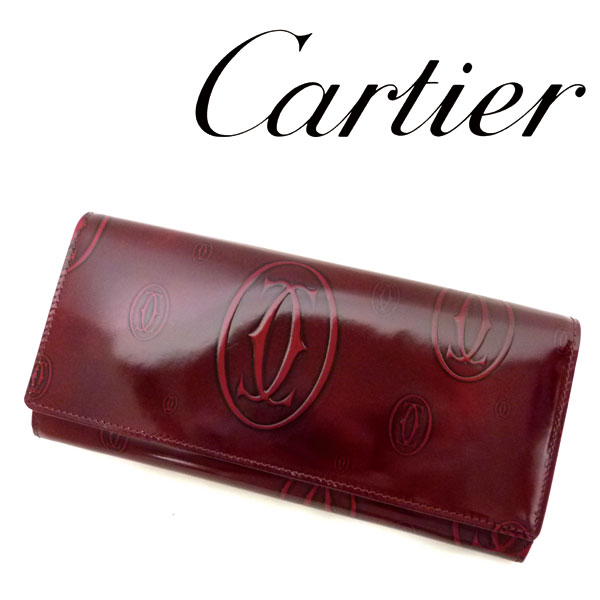 【楽天市場】【Cartier】 カルティエ 長財布 エナメル 二つ折りフラップ HAPPY BIRTHDAY ハッピーバースデー パテント