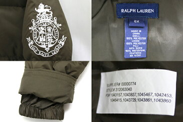 【Ralph Lauren】ラルフローレン ダウンジャケット ダウンコート カーキ サイズ110cm 美品【中古】