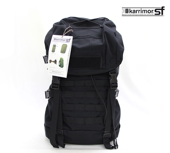 【karrimor SF】カリマースペシャルフォース Predator 30 MODULARプレデター30 モジュラーリュック バックパック ブラック 黒 未使用 タグ付き 新古品【中古】