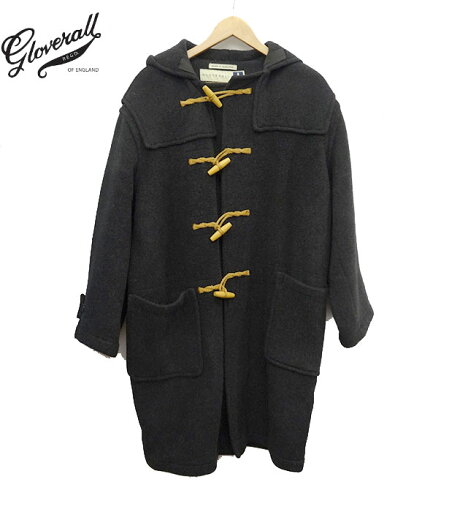 【GLOVERALL】グローバーオール ダッフルコート Sサイズ グレー系 英国製 【中古】FF1774 【GLOVERALL】グローバーオール ダッフルコート Sサイズ グレー系 英国製 【中古】FF1774