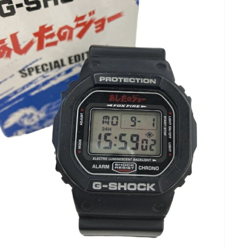 【CASIO】カシオ G-SHOCK DW-5600VT あしたのジョーコラボ デジタル腕時計 ガルフマスター ブラック 黒 ジーショック【中古】FB3905 【CASIO】カシオ G-SHOCK DW-5600VT あしたのジョーコラボ デジタル腕時計 ガルフマスター ブラック 黒 ジーショック【中古】FB3905