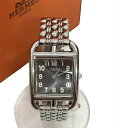 【HERMES】 エルメス CC1.210 ケープゴッド クォーツ腕時計 黒文字盤 箱付き ディース【中古】FB3787(2)