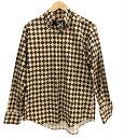 【BURBERRY BLACKLABEL】バーバリー ブラックレーベル アーガイル柄 ボタンダウンシャツ サイズ3 ブラウン メンズ【中古】FB3673
