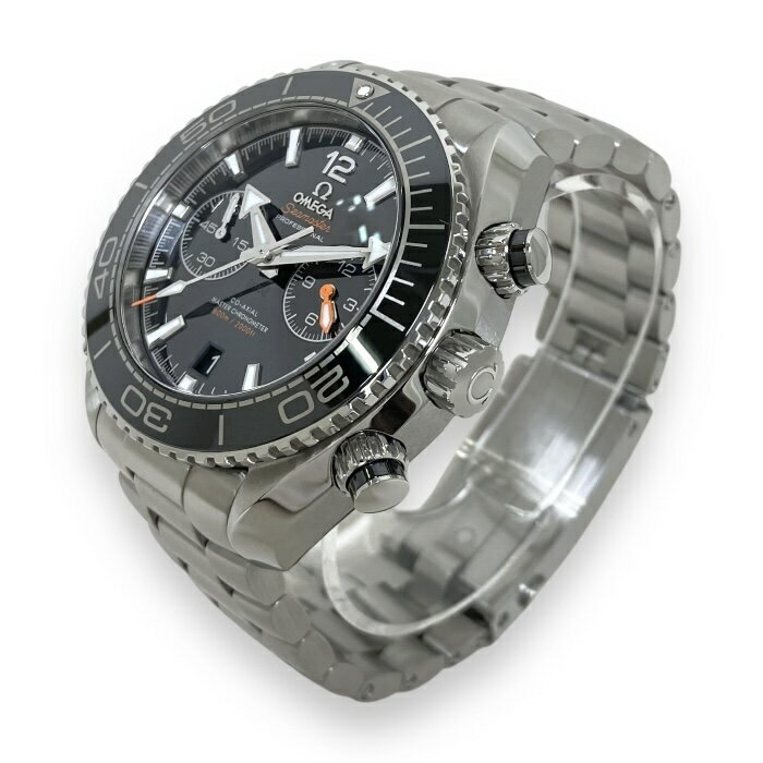 【OMEGA】Seamaster オメガ シーマスター プラネットオーシャン コーアクシャル クロノメーター 600m 215.30.46.51.01.001 自動巻 腕時計 稼働 ブラック 黒 付属品あり ON6096【極美品】【中古】