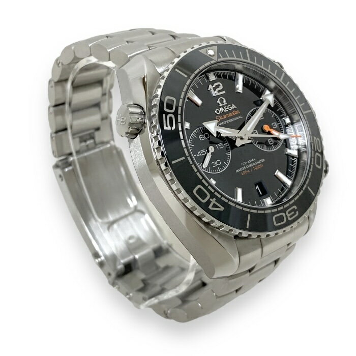 【OMEGA】Seamaster オメガ シーマスター プラネットオーシャン コーアクシャル クロノメーター 600m 215.30.46.51.01.001 自動巻 腕時計 稼働 ブラック 黒 付属品あり ON6096【極美品】【中古】