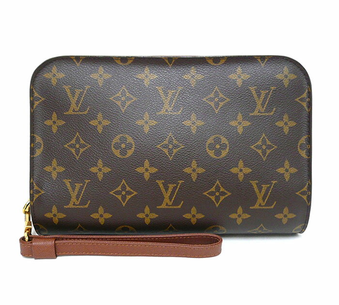 【LOUIS VUITTON】ルイヴィトン モノグラム オルセー セカンドバッグ クラッチバッグ PVC×レザー ブラウン M51790 ON4131【美品】【中古】