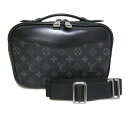 ▼【LOUIS VUITTON】ルイヴィトン モノグラム エクリプス バムバッグ ボディバッグ ウエストポーチ ヒップバッグ ハンドバッグ PVC×レザー ブラ...