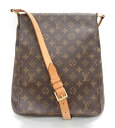【LOUIS VUITTON】ルイヴィトン M51256 モノグラム ミュゼット ショルダーバッグ PVC×レザー ブラウン系×ゴールド金具 廃番モデル A4サ...