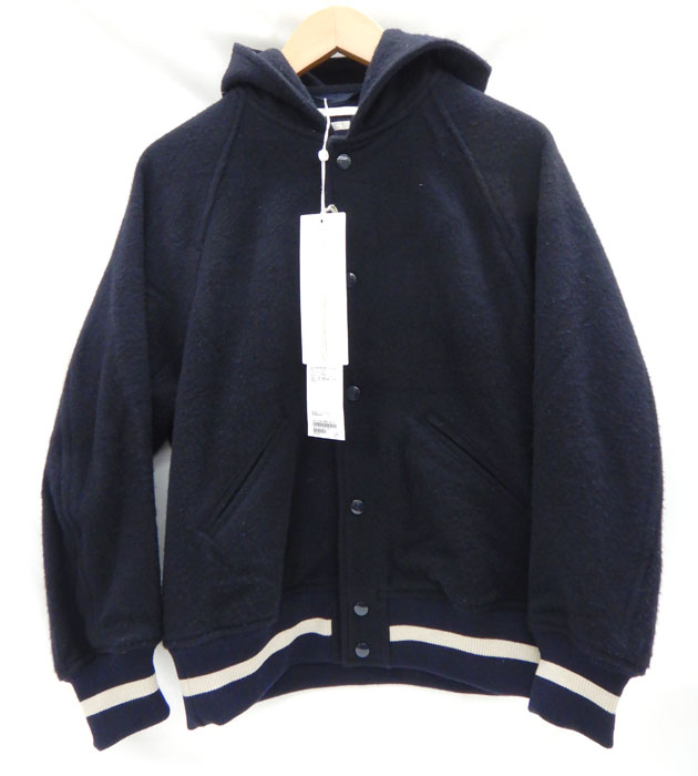 【値下げしました】【blurhms】ブラームス ウール 2WAYフーデットブルゾン サイズ0 ダークネイビー ナイロンジャケット メンズ【中古】FB3495