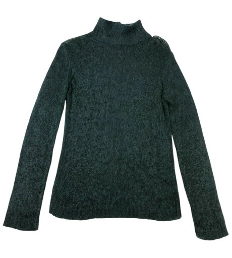 【Y'S YOHJI YAMAMOTO】ヨウジヤマモト デザインハイネックニット サイズ3 グリーン レディース【中古】FB3598 【Y'S YOHJI YAMAMOTO】ヨウジヤマモト デザインハイネックニット サイズ3 グリーン レディース【中古】FB3598