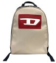 【DIESEL】ディーゼル Dロゴ カラーブロック バックパック ホワイト×レッド×ネイビー リュックサック 良品【中古】FB3635
