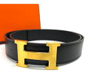 【HERMES】エルメス □N刻印 コンスタンス リバーシブル Hベルト 黒 ブラック 箱付き 金具収納袋付き 美品【中古】FB3653