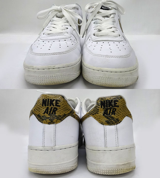 【NIKE】 ナイキ エア フォース 1 AO1635-100 スニーカー 28cm AIR FORCE 1 LOW RETRO PREMIUM QS ホワイト/ゴールド 【中古】FF3732