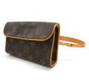 【LOUIS VUITTON】ルイヴィトン モノグラム ポシェット フロランティーヌ ウエストポーチ ウエストバッグ ブラウン系 PVC×レザー M51855【...