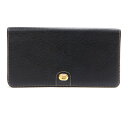 【dunhill】ダンヒル 金具ロゴプレート レザーロングウォレット 長財布 ブラック 黒 ロングウォレット 美品【中古】FB3261(4)