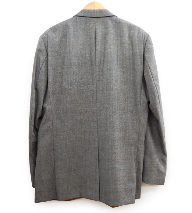 【HUGOBOSS】 ヒューゴボス 3Bセットアップスーツ ジャケット×パンツ サイズ45 グレー系 チェック柄 メンズ【中古】FB2531