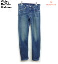 【Violet Buffalo Wallows】ヴァイオレットバッファローワローズ スキニーデニム DRESSTERIOR ドレステリア ウォッシュ加工 サイズXXS 未使用 タグ付き 日本製【中古】