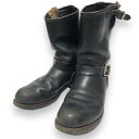 【RED WING】レッドウィング 2268 エンジニア 97年製 PT91プリント USA製 ブラック レザー ブーツ メンズ シューズ 靴 RA6509 【中古】